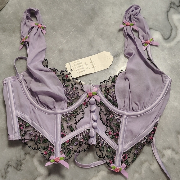 For Love And Lemons Lavender Lace Bralette - Picture 7 of 9